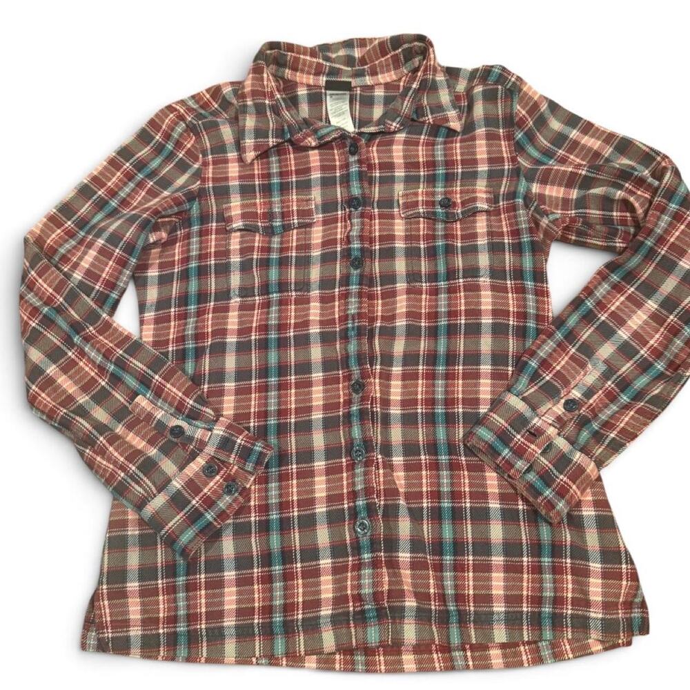 Patagonia Women’s Organic Cotton Plaid Flannel Shirt Size 8